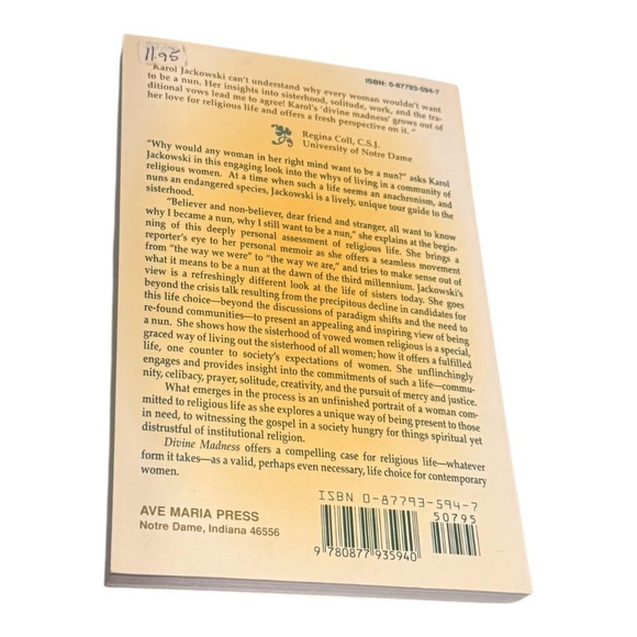 Divine Madness Still Why I'm A Nun Karol Jackowski Catholic Memoir Softcover - Picture 9 of 10